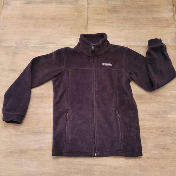 Columbia Men’s Fleece Jacket Sz Medium Full Zip Black - Picture 1 of 8